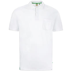 Duke Mens Grant Chest Pocket Pique Polo Shirt - M, White