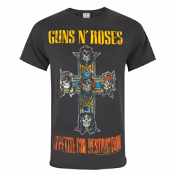 Amplified Official Mens Guns N Roses Appetite For Destruction T-Shirt - M, Deep Charcoal