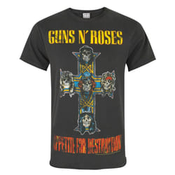 Amplified Official Mens Guns N Roses Appetite For Destruction T-Shirt - M, Deep Charcoal