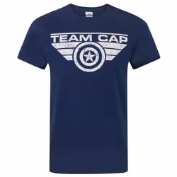 Marvel Official Mens Captain America Civil War Team Cap Distressed T-Shirt