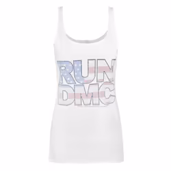 Amplified Womens/Ladies Run DMC USA Diamante Tank Tops