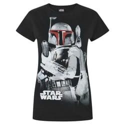 Star Wars Womens/Ladies Boba Fett Bounty Hunter T-Shirt - XL, Black