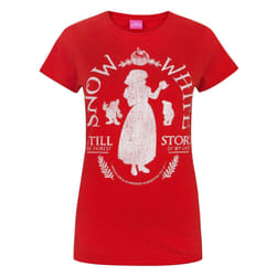 Disney Womens/Ladies Snow White Distressed T-Shirt - Large, Red