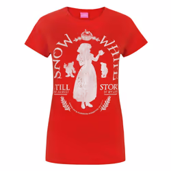 Disney Womens/Ladies Snow White Distressed T-Shirt - XX-Large, Red