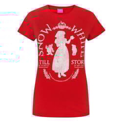 Disney Womens/Ladies Snow White Distressed T-Shirt - XX-Large, Red