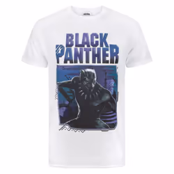 Marvel Black Panther Mens T-Shirt - XXL, White