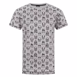 Star Wars Mens The Last Jedi All Over Print T-Shirt - L, Grey