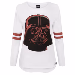 Star Wars Womens/Ladies Darth Vader Long Sleeve Top - X-Large, White