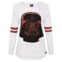 Star Wars Womens/Ladies Darth Vader Long Sleeve Top - X-Large, White