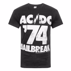Amplified Official Mens AC/DC Comics Jailbreak T-Shirt - S, Black
