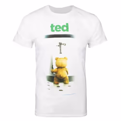Ted Official Mens Bathroom T-Shirt - S, White