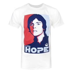 Star Wars Official Mens Luke Skywalker A New Hope T-Shirt - S, White