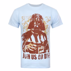 Star Wars Official Mens Join Us Or Die Darth Vader T-Shirt - L, Blue