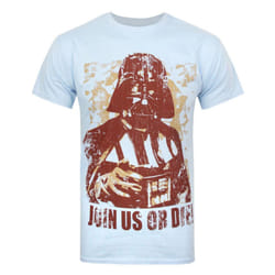 Star Wars Official Mens Join Us Or Die Darth Vader T-Shirt - XL, Blue