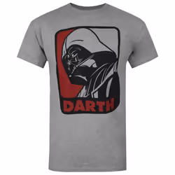 Star Wars Official Mens Darth Vader Sport T-Shirt - L, Grey