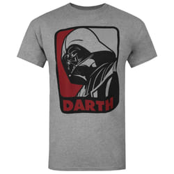 Star Wars Official Mens Darth Vader Sport T-Shirt - L, Grey