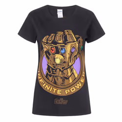 Marvel Womens/Ladies Avengers Infinity War Thanos Infinity Gauntlet T-Shirt - L, Black
