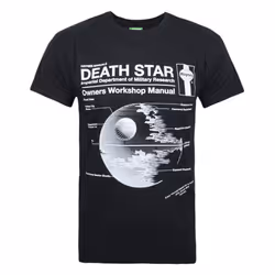 Star Wars Official Mens Haynes Manual Death Star T-Shirt