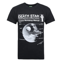 Star Wars Official Mens Haynes Manual Death Star T-Shirt