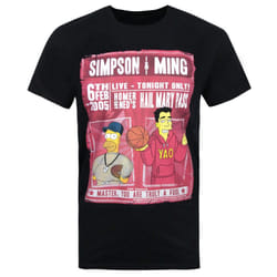 The Simpsons Officially Mens Simpson & Ming T-Shirt - M, Black