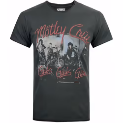 Amplified Official Mens Motley Crue Girls Girls Girls T-Shirt - XL, Charcoal