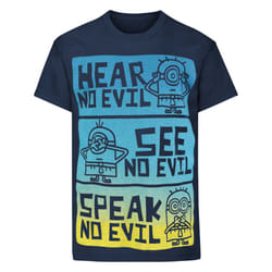 Minions Official Childrens/Kids No Evil T-Shirt - 9-11 Years, Blue