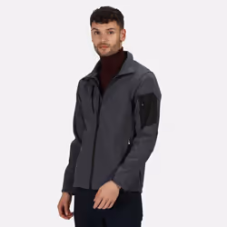 Regatta Standout Mens Arcola 3 Layer Waterproof And Breathable Softshell Jacket - L, Seal Grey/Black