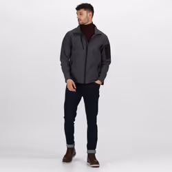Regatta Standout Mens Arcola 3 Layer Waterproof And Breathable Softshell Jacket - L, Seal Grey/Black