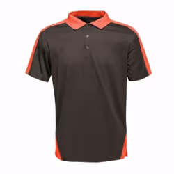 Regatta Mens Contrast Coolweave Polo Shirt - XL, Black/Classic Red