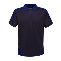Regatta Mens Contrast Coolweave Polo Shirt - L, Navy/New Royal