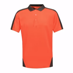 Regatta Mens Contrast Coolweave Polo Shirt - XL, Classic Red/Black