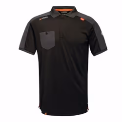 Regatta Mens Offensive Wicking Polo Shirt - XL, Black