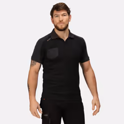 Regatta Mens Offensive Wicking Polo Shirt - XL, Black