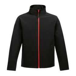 Regatta Mens Ablaze Printable Softshell Jacket - S, Black/Classic Red