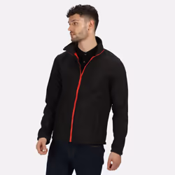 Regatta Mens Ablaze Printable Softshell Jacket - S, Black/Classic Red