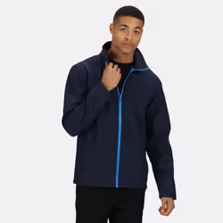 Regatta Mens Ablaze Printable Softshell Jacket - L, Navy/French Blue
