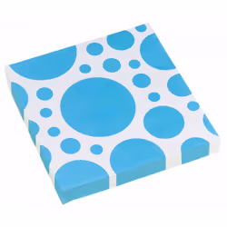 Amscan Dotted Square Luncheon Napkins - One Size, White/Caribbean Blue