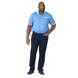 Duke Mens Cedric King Size Tapered Fit Stretch Jeans - 42L, Indigo