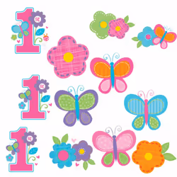 Amscan 1st Birthday Cut Out Decorations (Pack of 12)