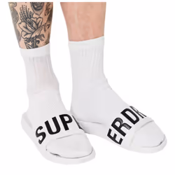 Superdry Code Core Pool Slides - Optic / Black Colour: Optic/Black, Si
