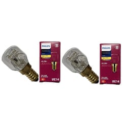 2 x PHILIPS Branded Oven 40w Lamp SES E14 Small Screw Cap 300 Cooker Light Bulb