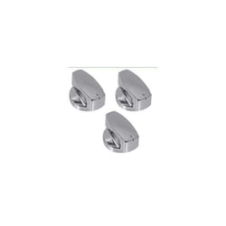 Genuine BELLING 444445410 444445411 Silver Chrome Oven Cooker Hob Knob x 3