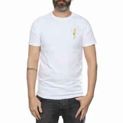 Disney Mens Tinkerbell Chest T-Shirt - S, White