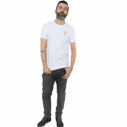 Disney Mens Tinkerbell Chest T-Shirt - XL, White