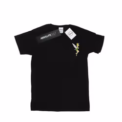 Disney Womens/Ladies Tinkerbell Chest Cotton Boyfriend T-Shirt - S, Black