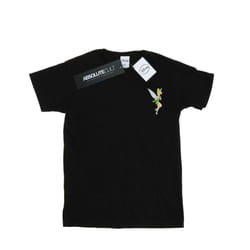 Disney Womens/Ladies Tinkerbell Chest Cotton Boyfriend T-Shirt - S, Black