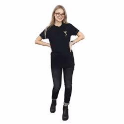 Disney Womens/Ladies Tinkerbell Chest Cotton Boyfriend T-Shirt - S, Black