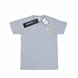 Disney Womens/Ladies Tinkerbell Chest Cotton Boyfriend T-Shirt - S, Sports Grey