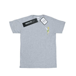 Disney Womens/Ladies Tinkerbell Chest Cotton Boyfriend T-Shirt - S, Sports Grey
