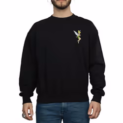Disney Mens Tinkerbell Chest Sweatshirt - S, Black